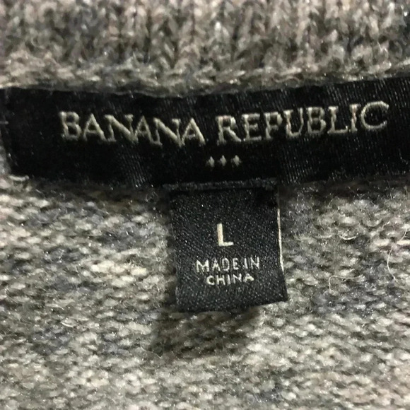 Banana Republic Wool Blend Knit Pullover Crew neck,horizontal stripe,warm winter - Picture 8 of 8